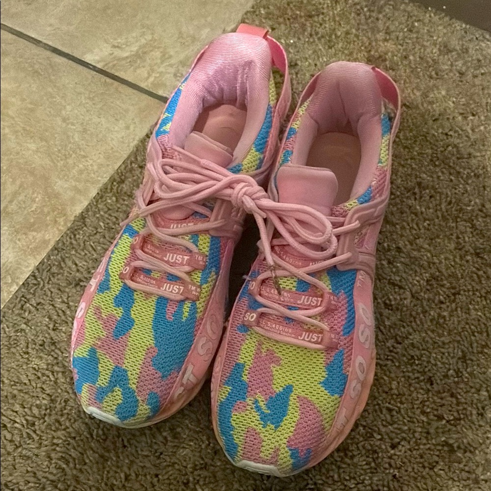 Vibrant Pink and Blue Women's Sneakers
